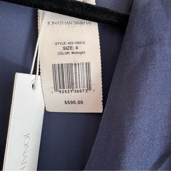 💙 Jonathan Simkhai Midnight Tiered Maxi Dress – NWT – Dramatic Flutter Sleeves 💙 - Picture 5 of 6